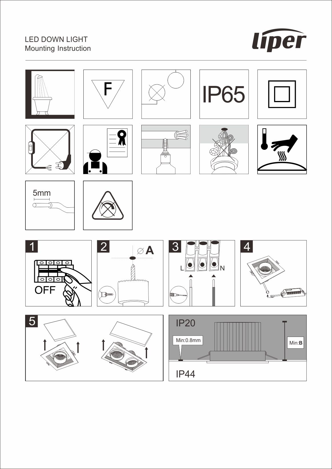 installation-den-led-doi-am-tran-vuong-liper-a-series