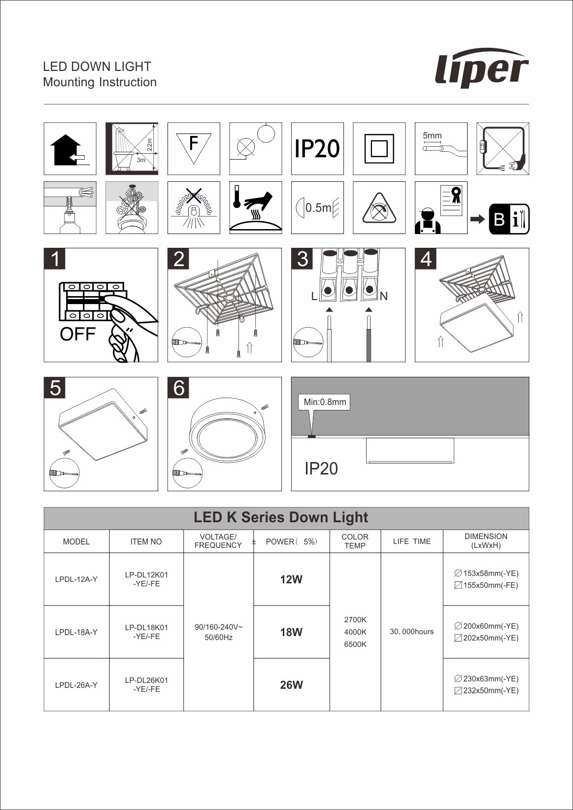 installation-den-led-liper-downlight-K-series-tron